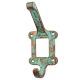 Antique Label Frame Iron Hooks 